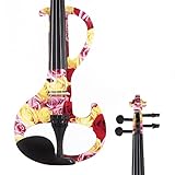 ZYZYZY 4/4 Lack Linkshänder Stimmwirbel Elektrische Violine Ebenholz Für Studenten, Anfänger Aufführungen Violine in voller Größe - 4